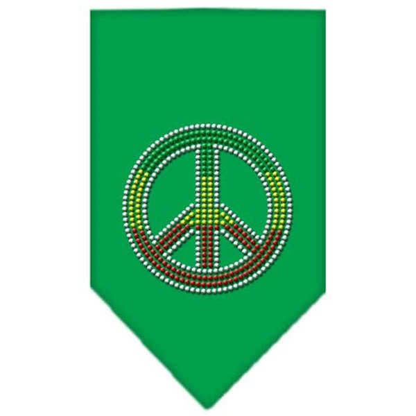 Unconditional Love Rasta Peace Rhinestone Bandana Emerald Green Small UN760782